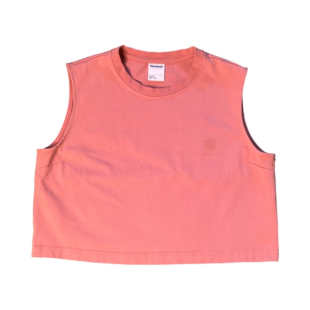 Reebok Classic Sportswear Athletic Crop Tank Top Dusty Pink (Size M)